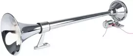 Garso signalas – chromuotas, 640 mm, 150 dB, 12/24V, AMIO-04076