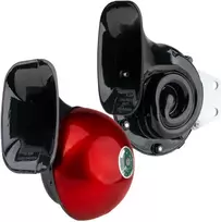 Garso signalų rinkinys – raudonas, 2 vnt., 125 mm, 110 dB, 12V, AMIO-04075
