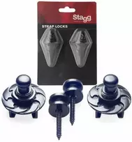 Gitaros diržo užraktas Stagg SSL1 BK