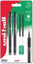 Uni-ball Gel Impact 153 2 mėlyni geliniai rutuliniai rašikliai + 2 užpildai, linijos plotis 1,0 mm