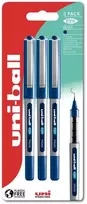 Uni-ball eye 150 micro - 3 vnt. mėlynų rutulinių rašiklių, linijos plotis 0,2 mm, micro