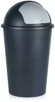 Plastikinė šiukšlių dėžė, juoda, 47 litrai