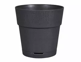 Stefanplast gėlių vazonas su padėklu Ethica Ø20x19cm pilkas