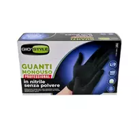 AVO+ GIOSTYLE Nitrilo vienkartinės pirštinės 100 vnt. juodos L dydžio 24x10,5x0,05cm