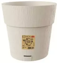 Stefanplast Gėlių vazonas su padėklu Ethica Ø25x25cm baltas