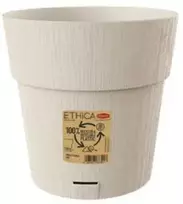Stefanplast Gėlių vazonas su padėklu Ethica Ø20x19cm baltas