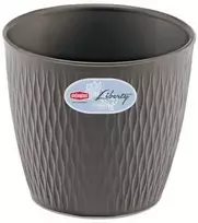 Stefanplast gėlių vazonas Liberty Ø20x19cm ruda