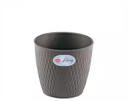 Lumarko Stefanplast Gėlių vazonas Liberty Ø20x19cm pilkas