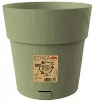 Stefanplast gėlių vazonas su padėklu Ethica Ø20x19cm žalias