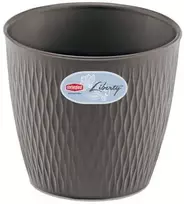 Stefanplast gėlių vazonas Liberty Ø30x27cm ruda