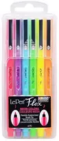 MARVY rašikliai teptukiniu galiuku #4800-6F „Le Pen Flex” Neon, 6 vnt.