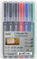 Staedtler Spalvoti kaligrafiniai rašikliai Marvy Calligraphy #6000-6AX 3 skirtingų brėžių, 6 vnt.