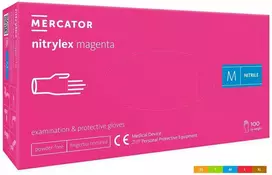 Mercator Medical Mercator Nitrylex vienkartinės nitrilo pirštinės, rožinės (100vnt.) - M