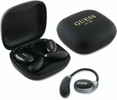 Guess Satin Classic Logo OWS belaidės ausinės juodos spalvos