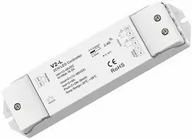 LED juostų valdymo sistemos radiobanginis imtuvas, 'Push Dim', 5 - 36V 8x8A CCT dviejų kanalų