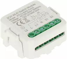 DVIGUBAS IŠMANUSIS LED APŠVIETIMO VALDIKLIS ATLO-SW2-TUYA Wi-Fi, Tuya Smart