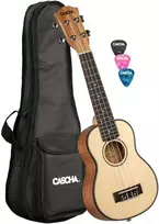 Soprano ukulelė kairiarankiams Cascha Spruce Solid Top HH 2148L