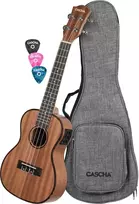 Elektro-akustinė koncertinė ukulelė kairiarankiams Cascha Premium Mahogany HH 2035EL