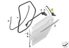 BMW F34 GT 07-16 Kairysis C Stulpas Durų Sąvaržos Gomelis Originalus 51357289953