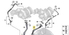 BMW Išmetimo Turbopompavimo Alynas Originalus 11429453879