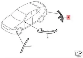 Bmw X6 G06 Galinis Atšvaitas Galinis Kairysis Originalus 63147442283