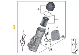 Bmw Alynas Filtras Su Plastikine Danga F20 F21 F30 Originalus 11417600468