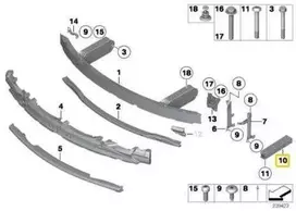 Bmw Deformacijos Elementas Priekinis Kairys 7 F01 F02 51117273399 Originalus 51117273399