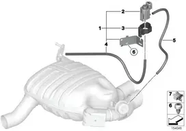 BMW E81 elektrinis perjungimo vožtuvas su laikikliu Originalus 18107536937