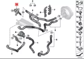 BMW G05 aušinimo skysčio perjungimo vožtuvas Originalus 11518689695