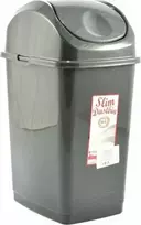 Šiukšlių dėžė Triton Atidengiamas konteineris Slim 18 l pilkai pelenų 290x235x461 (654088)