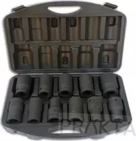 Geko 1 colio smūginių galvučių rinkinys 11 dalių / 17–41 mm veržliarakčiui (3)