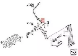 BMW Gaskabelzug 5 E34 7 E32 Originalus 35411158524
