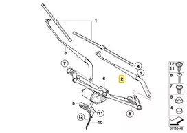BMW X5 E70 X6 E71 Vairuotojo Pusės Šluota Originalus 61617153742
