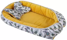 Baby Matex Kūdikio kokonas, drugelio formos pagalvė galvai, medvilnės ir velveto užvalkalas, 55x80 cm, naujagimiams 0-8 mėn., nešiojamas miego lizdelis, kūdikio lizdas
