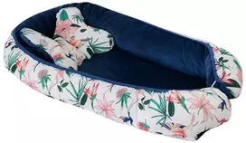 Baby Matex Kūdikio kokonas, drugelio pagalvė, medvilnės ir aksomo užvalkalas, 55x80 cm, naujagimiams 0-8 mėnesių, nešiojamas miego lizdelis, vaikiškas gultukas