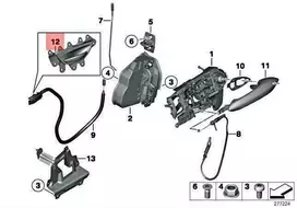 BMW Priekinis Dešinysis Durų Rankenas 51217216662