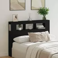 LED galvūgalis su lentyna Juodas ąžuolas 140 x 18,5 x 103,5 cm
