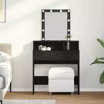 Apsirengimo stalas su stalčių juoda ąžuolo 80 x 41 x 144.5 cm