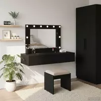 Makiažo stalas Juoda 100 x 40 x 70 cm Apdirbta mediena