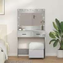 Makiažo stalas Betono pilka 78,5 x 41 x 135 cm Apdirbta mediena