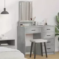 Makiažo stalas Betono pilka 50 x 41 x 140 cm Apdirbta mediena