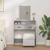 Makiažo stalas Betono pilka 79 x 41 x 140 cm Apdirbta mediena