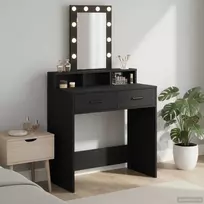 Makiažo stalas Juoda 79 x 41 x 140 cm Apdirbta mediena