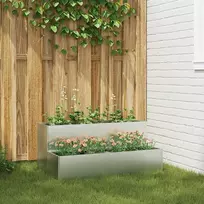 Sodo vazonas Sidabro 100 x 60 x 45 cm Cinkuota plienas