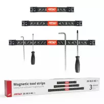 Magnetinės juostos įrankiams, rinkinys 3 vnt. (20 cm, 30,5 cm, 46 cm) AMIO-04263