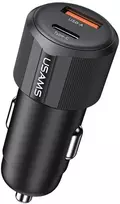 Automobilinis įkroviklis USAMS YT Series CC283 60W 1xUSB-A 1xUSB-C juodas