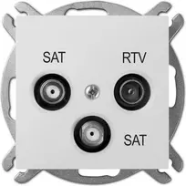 Elektro Plast Nasielsk 1460-10 Sentia Lizdas antena RD/TV/SAT/SAT terminalas balta 1460-10