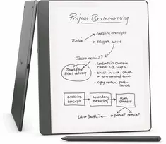 Amazon El. knyga „Kindle Scribe“ – 2024 m. išleidimas, 10,2 colio ekranas su akinimo efektu, 32GB „Wi-Fi“ (be užrakinimo ekrano reklamų) ir aukščiausios kokybės volframo rašikliu.