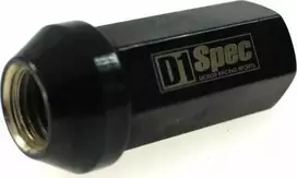 D1Spec Kaltinės lenktyninės veržlės D1Spec plienas 12x1,25 juodos