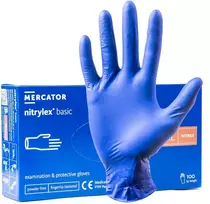 Rękawice Mercator Medical Apsauginės nitrilo pirštinės Nitrylex Basic, dydis XL, 100 vnt.